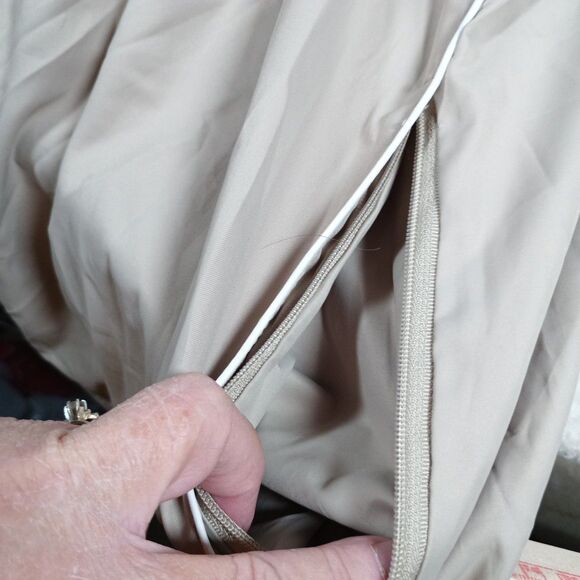 Greg Norman XL 1/4 Zip Short Sleeve Golf Windbreaker Pullover Polyester Beige - Picture 11 of 16